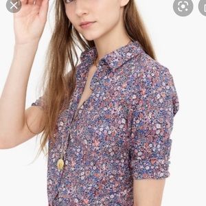 J Crew Kayoto Liberty Slim Button up Shirt